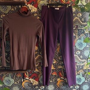 Calvin Klein Purple Straight Leg Women's Pants